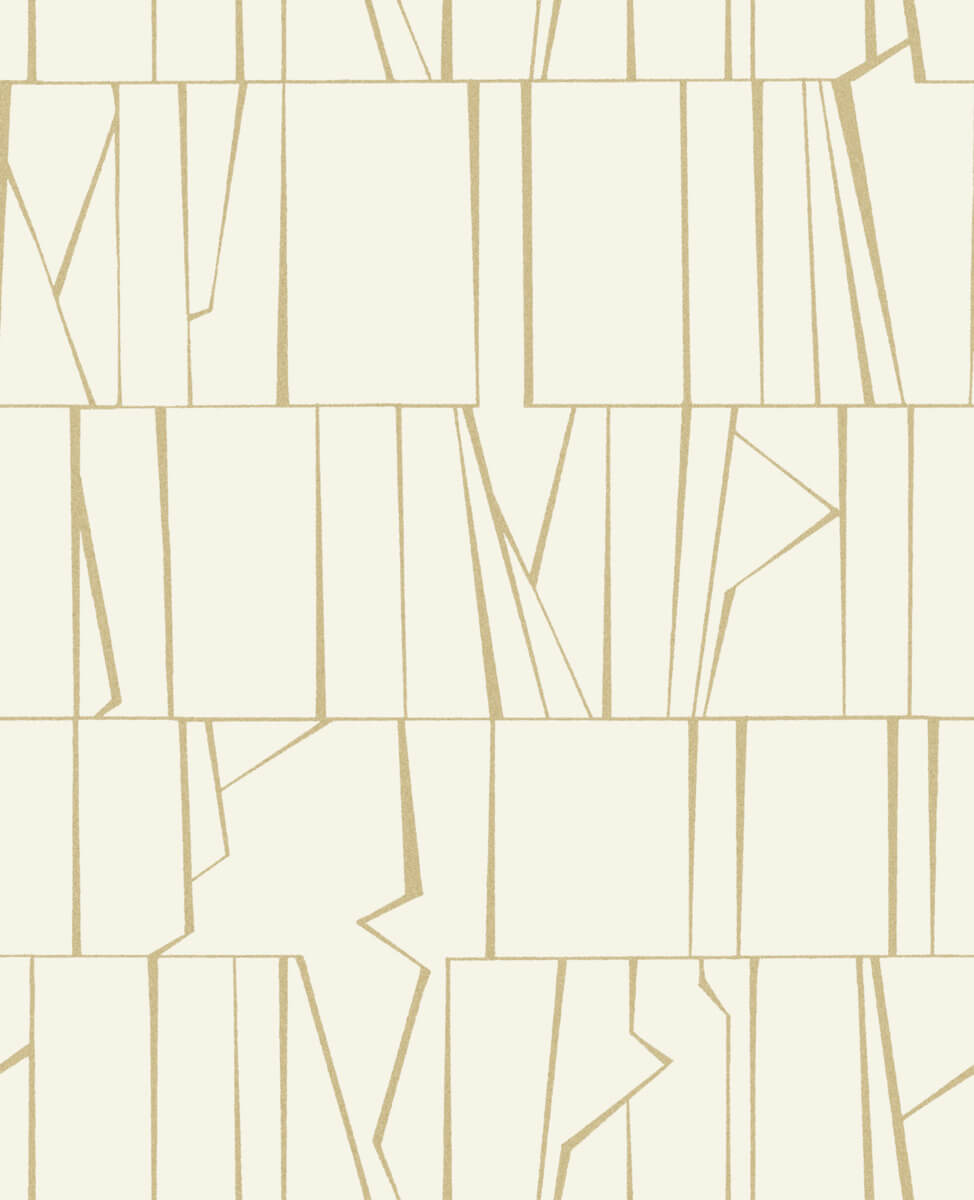 Drew & Jonathan Home Huntington Wallpaper - White & Gold