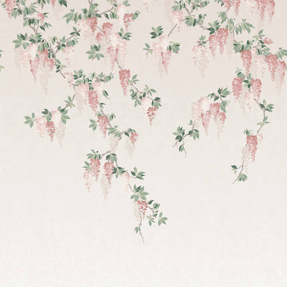 Westbury Forest Wisteria Wallpaper Mural - Blush