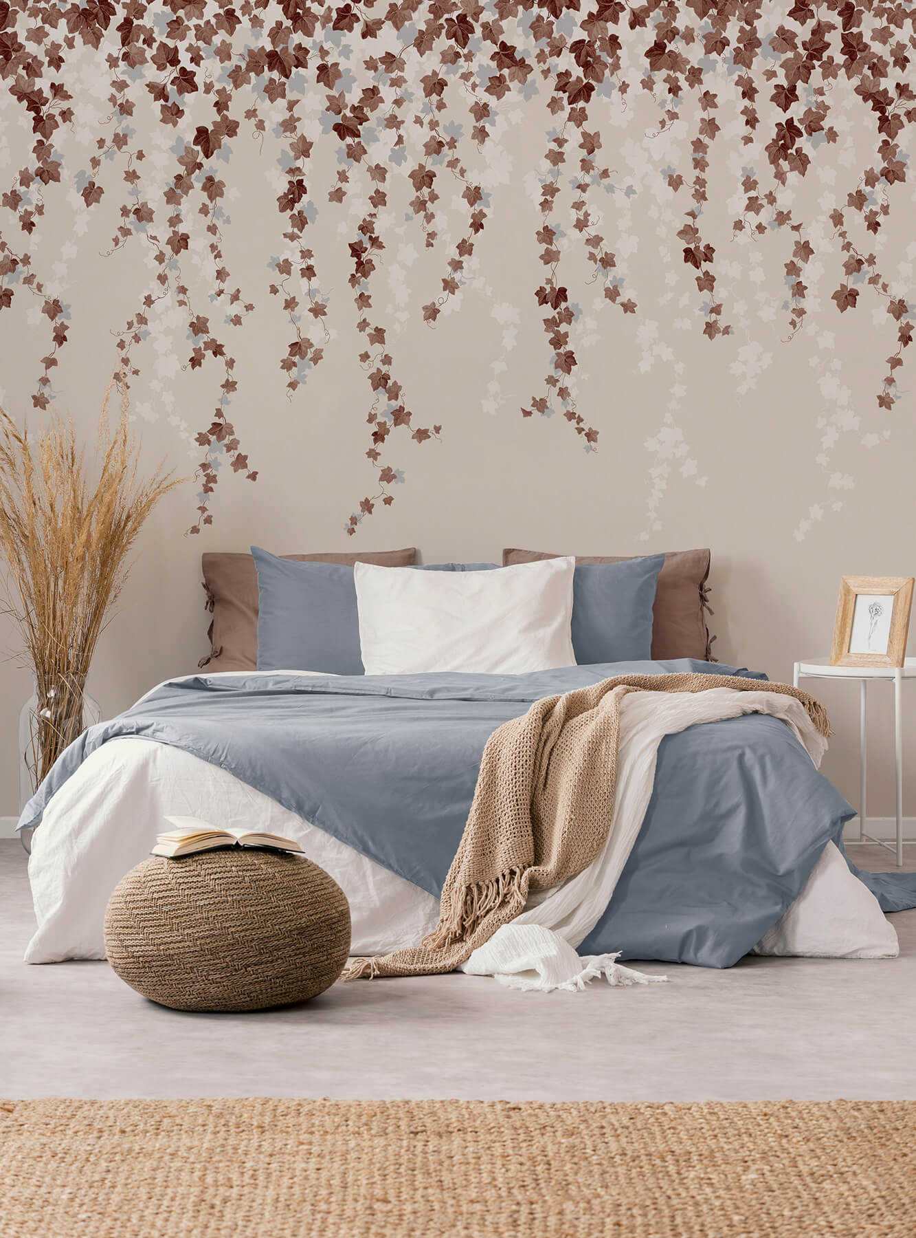 Advantage Westbury Forest Trailing Ivy Wallpaper Mural - Brown