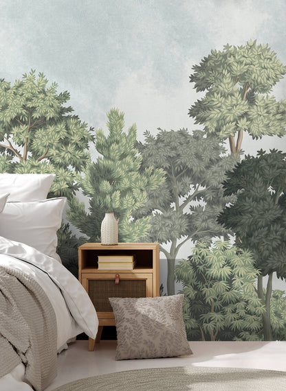 Westbury Forest Delamere Wallpaper Mural - Green