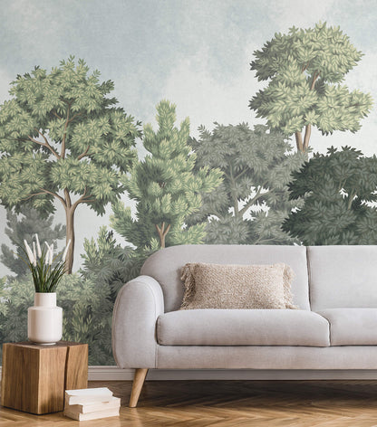 Westbury Forest Delamere Wallpaper Mural - Green