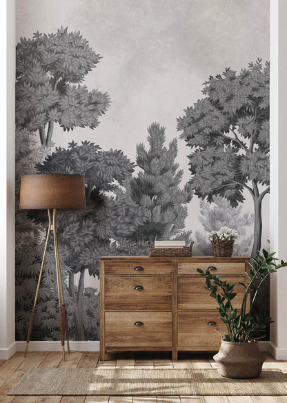 Westbury Forest Delamere Wallpaper Mural - Mono