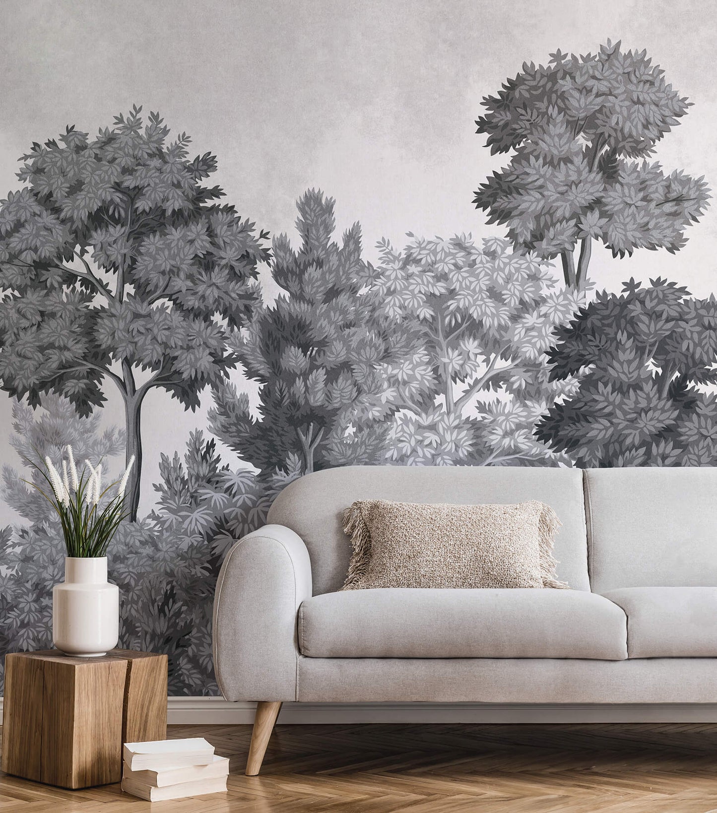 Westbury Forest Delamere Wallpaper Mural - Mono