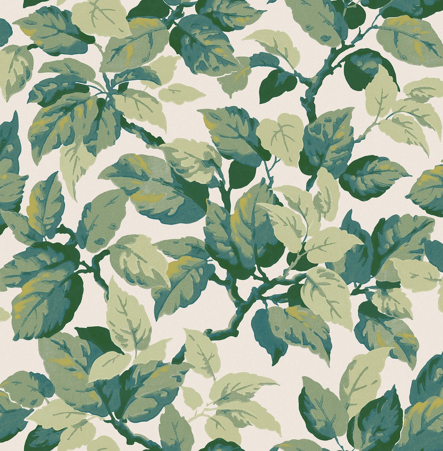 Westbury Forest Canopy Leaf Wallpaper - Green