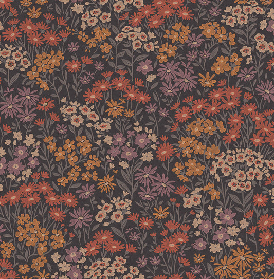 Westbury Forest Ditsy Daisies Wallpaper - Orange