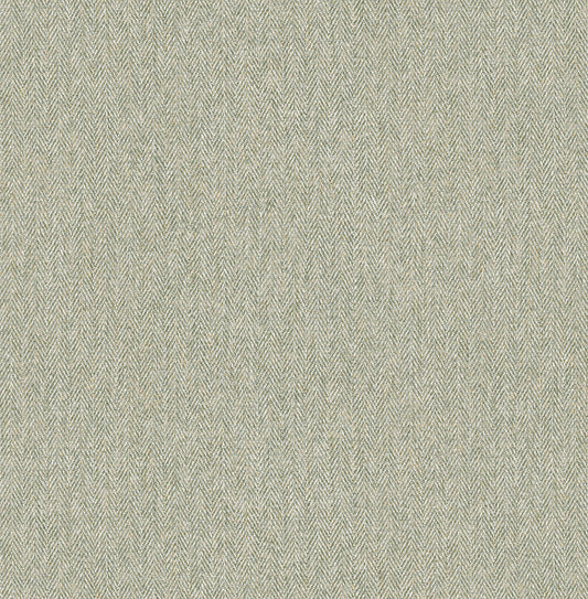 Westbury Forest Herringbone Tweed Wallpaper - Green