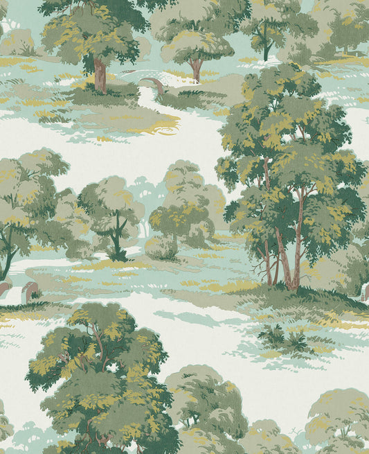 Westbury Forest Sherwood Glade Wallpaper - Green