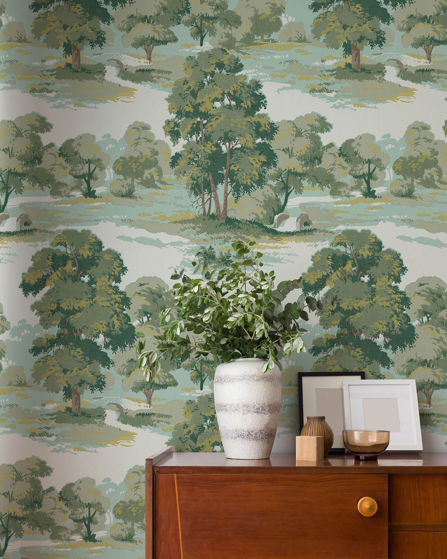 Westbury Forest Sherwood Glade Wallpaper - Green