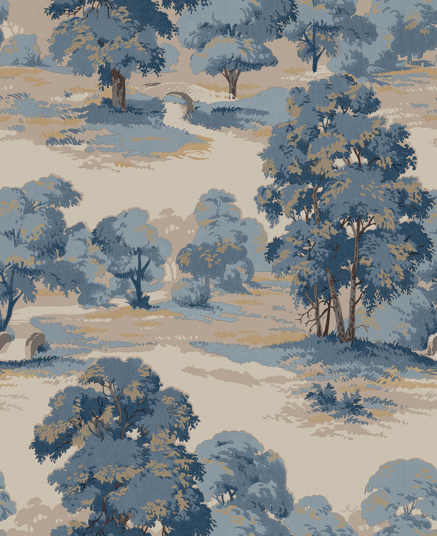 Westbury Forest Sherwood Glade Wallpaper - Blue