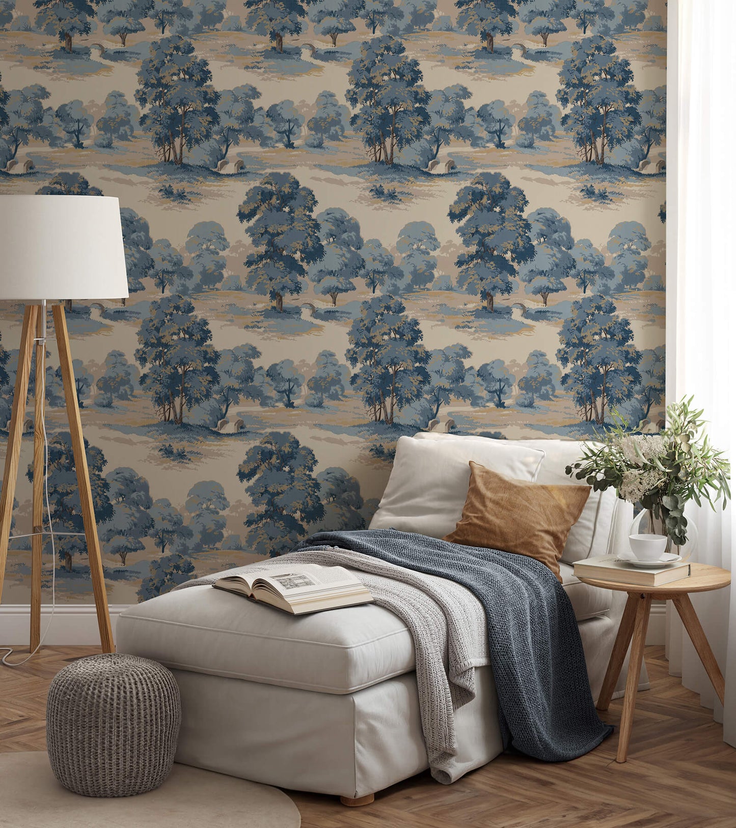 Westbury Forest Sherwood Glade Wallpaper - Blue