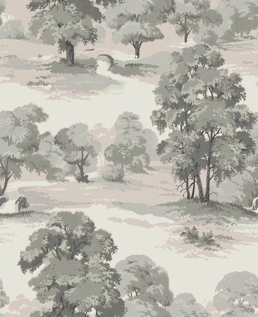 Westbury Forest Sherwood Glade Wallpaper - Grey