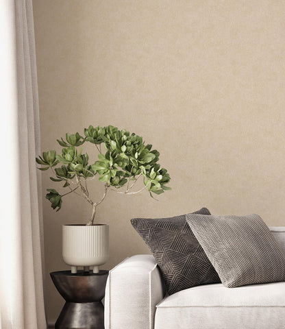 Westbury Forest Heritage Plain Wallpaper - Beige