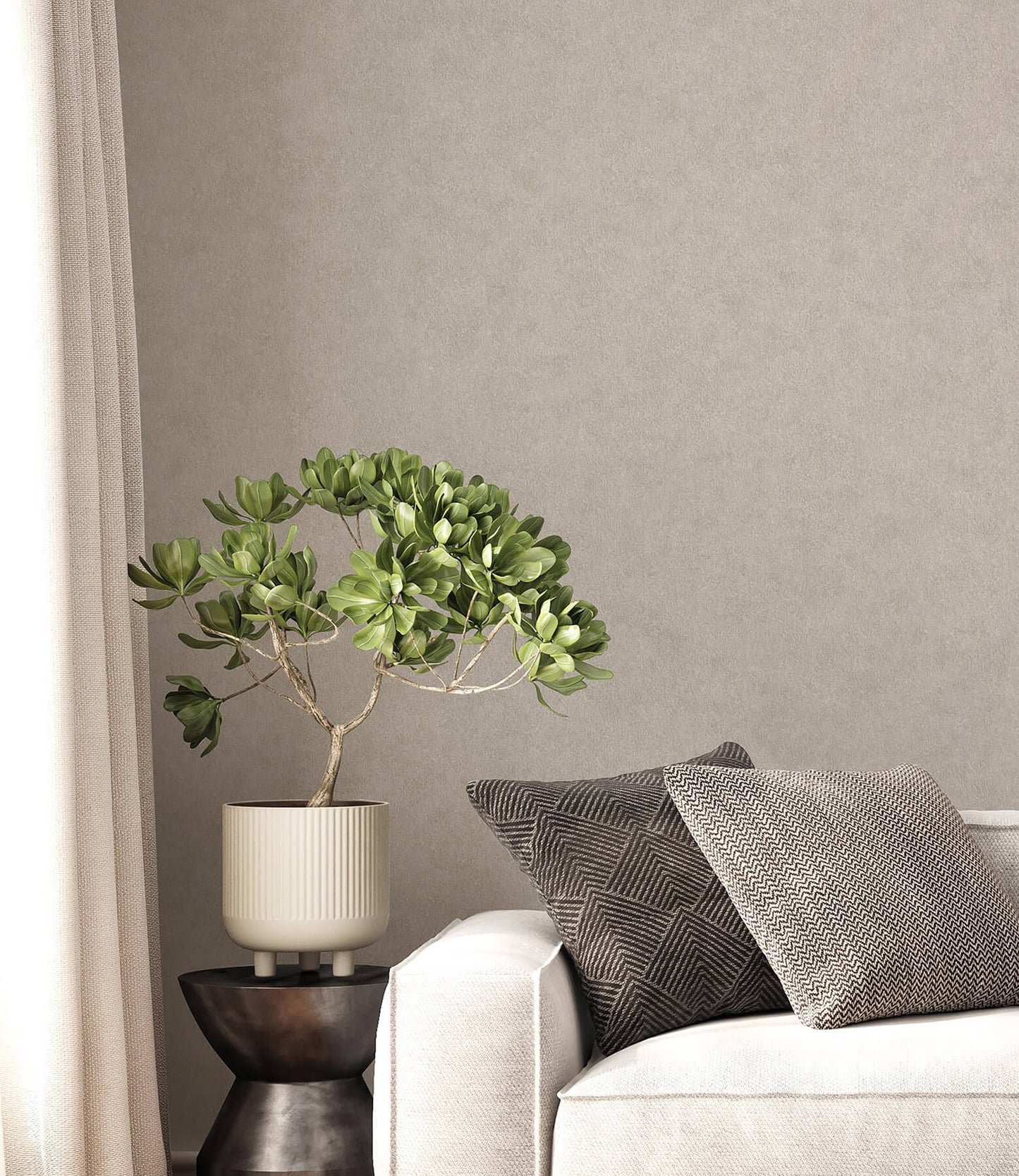 Westbury Forest Heritage Plain Wallpaper - Dark Grey