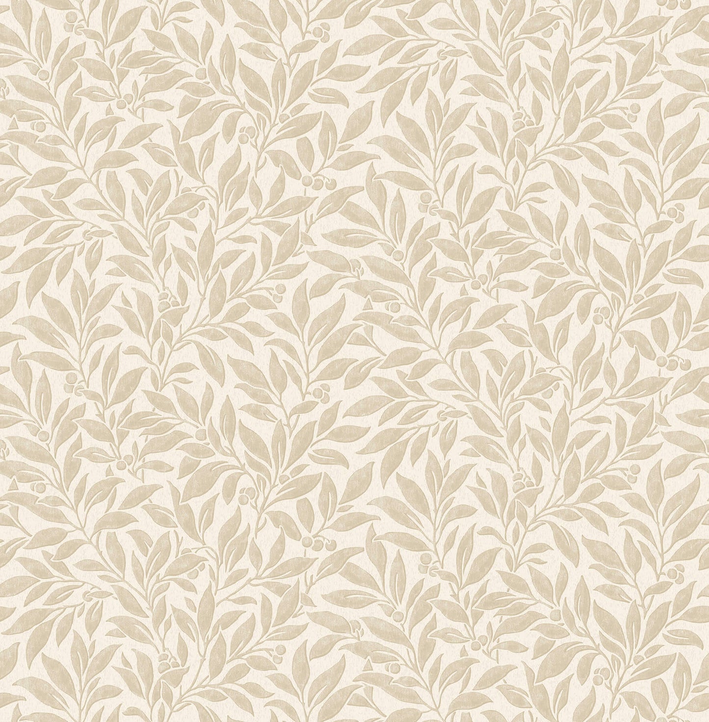 Westbury Forest Winter Berry Vine Wallpaper - Beige