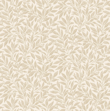 Westbury Forest Winter Berry Vine Wallpaper - Beige