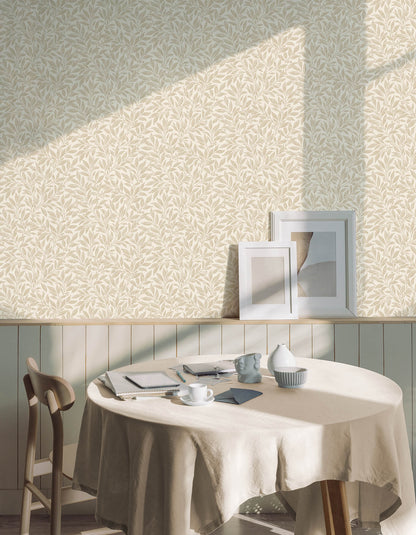 Westbury Forest Winter Berry Vine Wallpaper - Beige