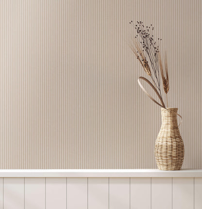 Westbury Forest Ticking Stripe Wallpaper - Beige