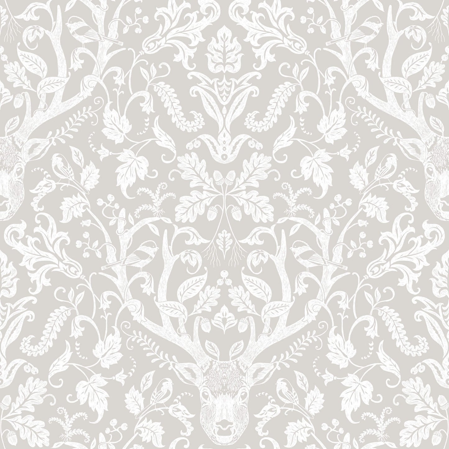 Chesapeake Oak & Moss Kiwassa Wallpaper - Gray