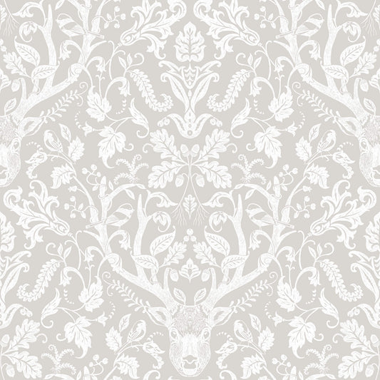 Chesapeake Oak & Moss Kiwassa Wallpaper - Gray