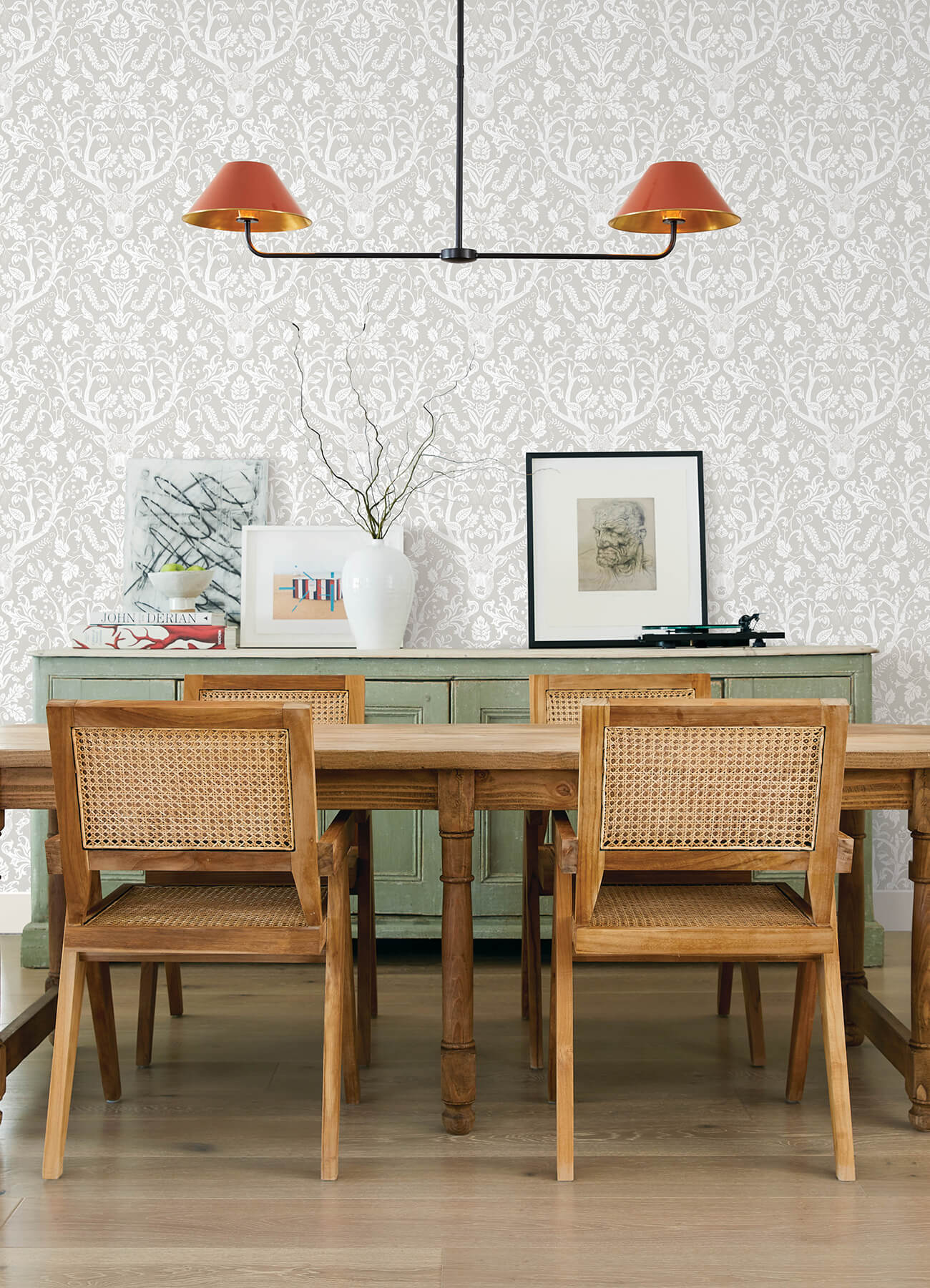 Chesapeake Oak & Moss Kiwassa Wallpaper - Gray