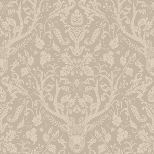 Chesapeake Oak & Moss Kiwassa Wallpaper - Light Brown