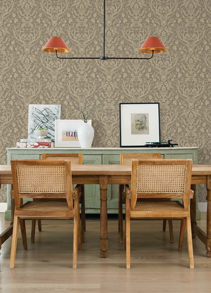 Chesapeake Oak & Moss Kiwassa Wallpaper - Light Brown