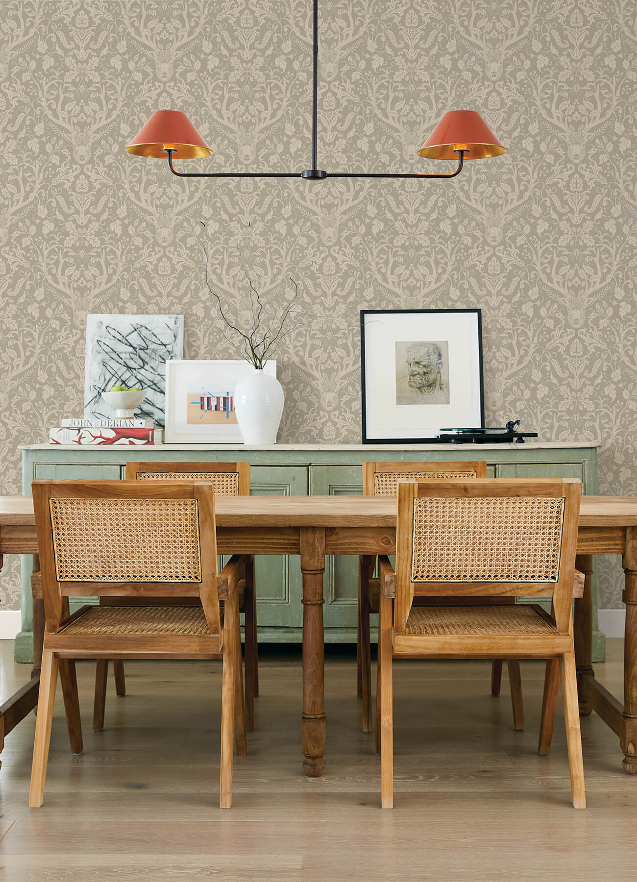 Chesapeake Oak & Moss Kiwassa Wallpaper - Sage