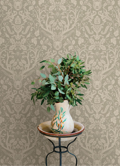 Chesapeake Oak & Moss Kiwassa Wallpaper - Sage