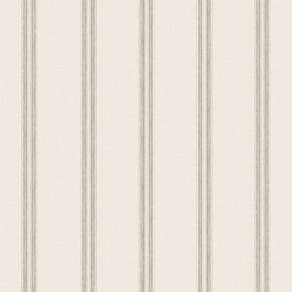 Chesapeake Oak & Moss Johnny Stripes Wallpaper - Charcoal