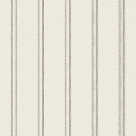 Chesapeake Oak & Moss Johnny Stripes Wallpaper - Charcoal