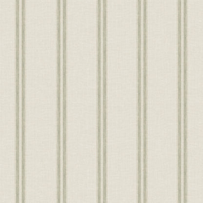 Chesapeake Oak & Moss Johnny Stripes Wallpaper - Green