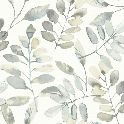 Chesapeake Oak & Moss Pinnate Wallpaper - Gray