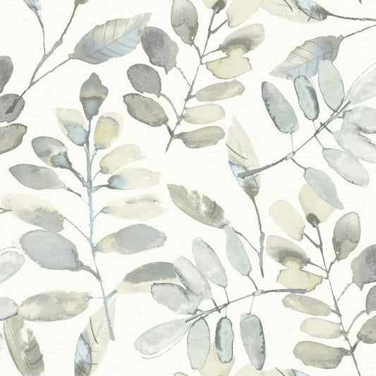 Chesapeake Oak & Moss Pinnate Wallpaper - Gray