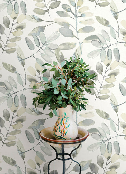 Chesapeake Oak & Moss Pinnate Wallpaper - Gray