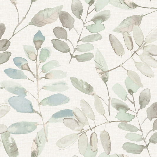 Chesapeake Oak & Moss Pinnate Wallpaper - Mint