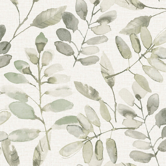 Chesapeake Oak & Moss Pinnate Wallpaper - Green