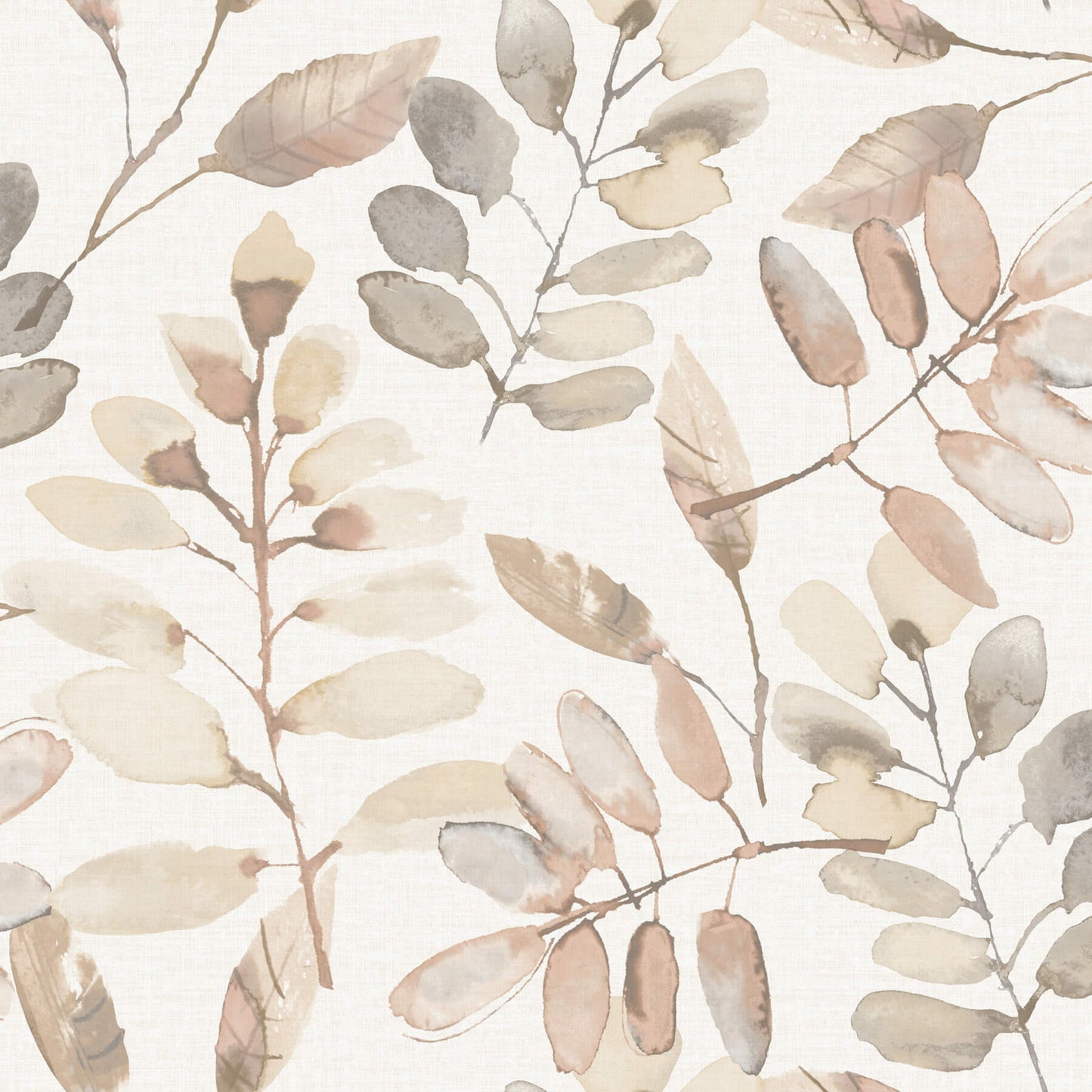 Chesapeake Oak & Moss Pinnate Wallpaper - Salmon