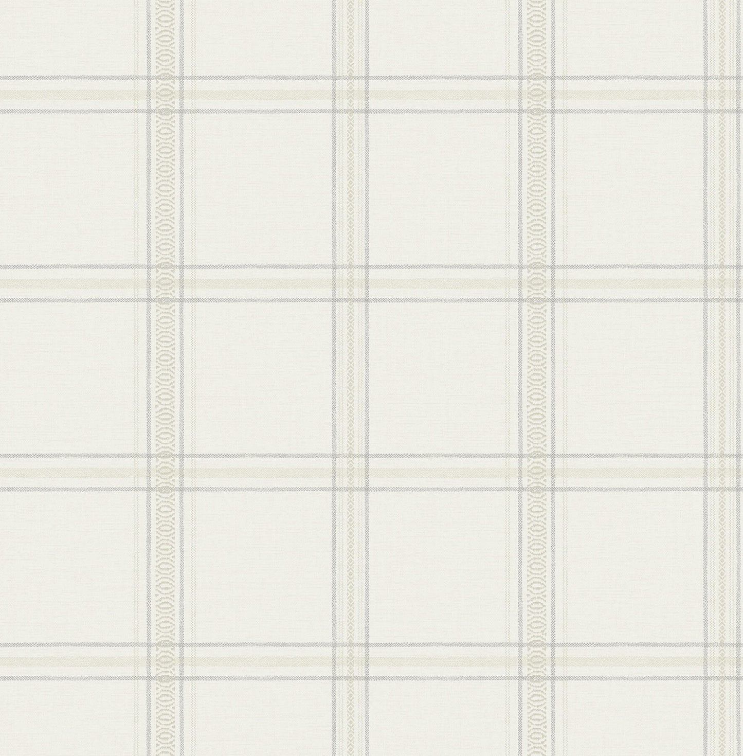 Chesapeake Oak & Moss Auberge Wallpaper - White