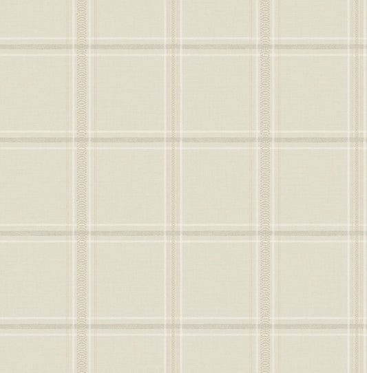 Chesapeake Oak & Moss Auberge Wallpaper - Ivory