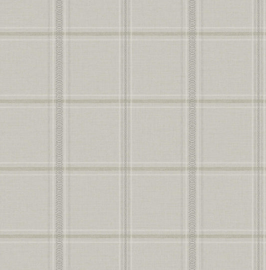 Chesapeake Oak & Moss Auberge Wallpaper - Taupe