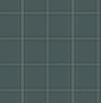 Chesapeake Oak & Moss Auberge Wallpaper - Teal