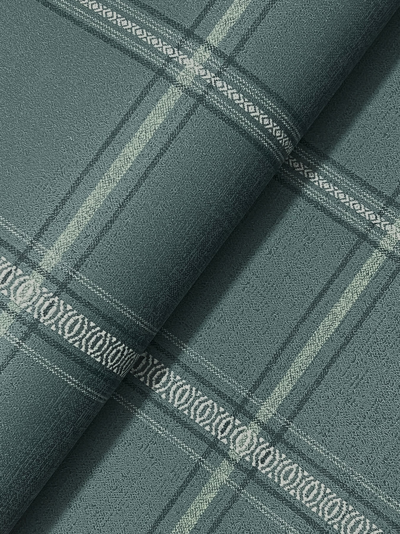 Chesapeake Oak & Moss Auberge Wallpaper - Teal