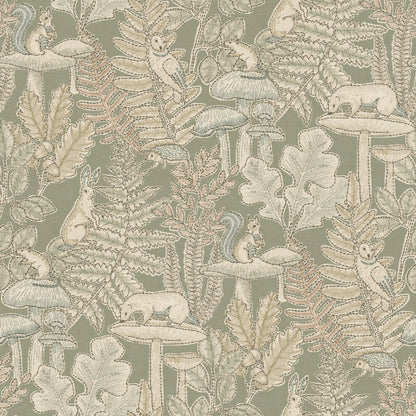 Chesapeake Oak & Moss Holt Wallpaper - Sage