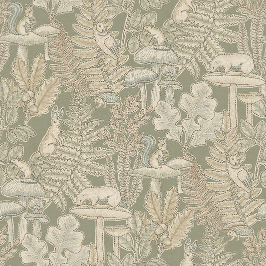 Chesapeake Oak & Moss Holt Wallpaper - Sage