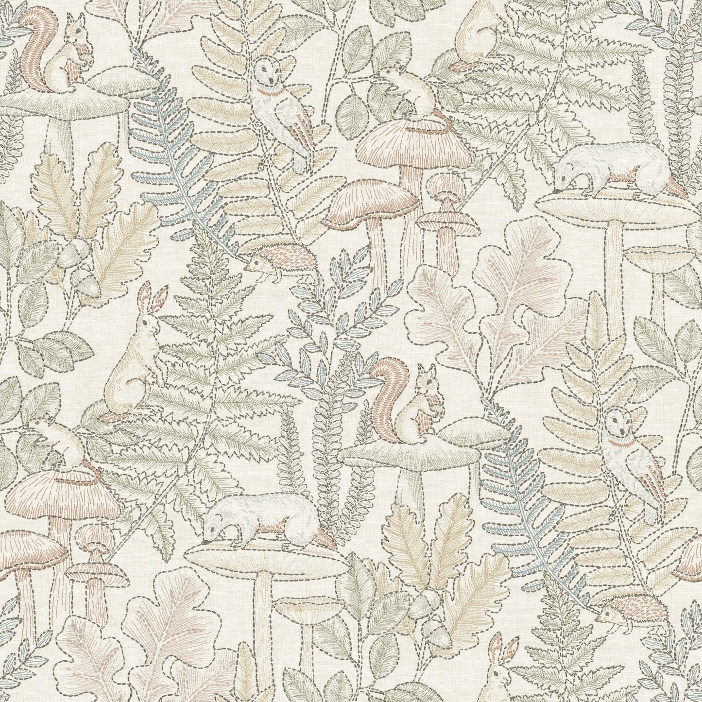 Chesapeake Oak & Moss Holt Wallpaper - Pastel