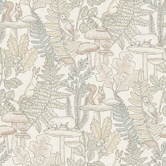 Chesapeake Oak & Moss Holt Wallpaper - Pastel
