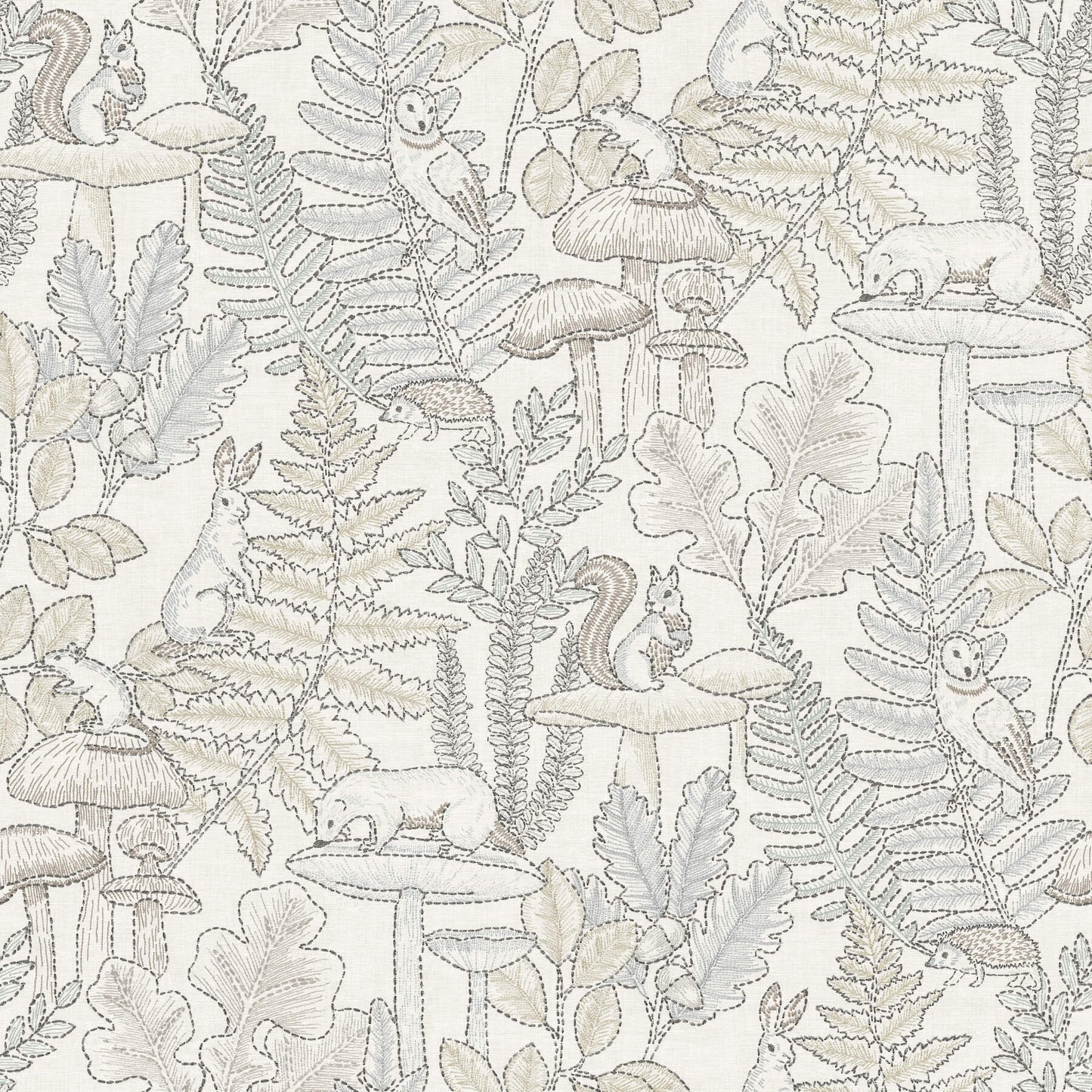 Chesapeake Oak & Moss Holt Wallpaper - Neutral