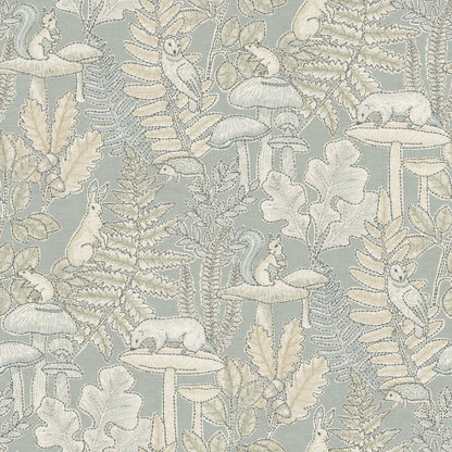 Chesapeake Oak & Moss Holt Wallpaper - Seafoam