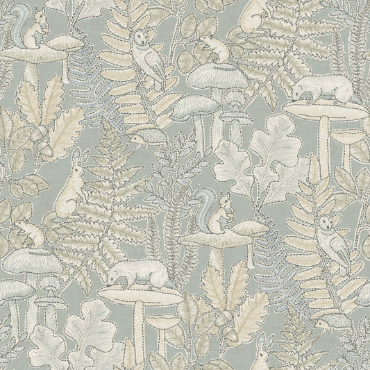 Chesapeake Oak & Moss Holt Wallpaper - Seafoam