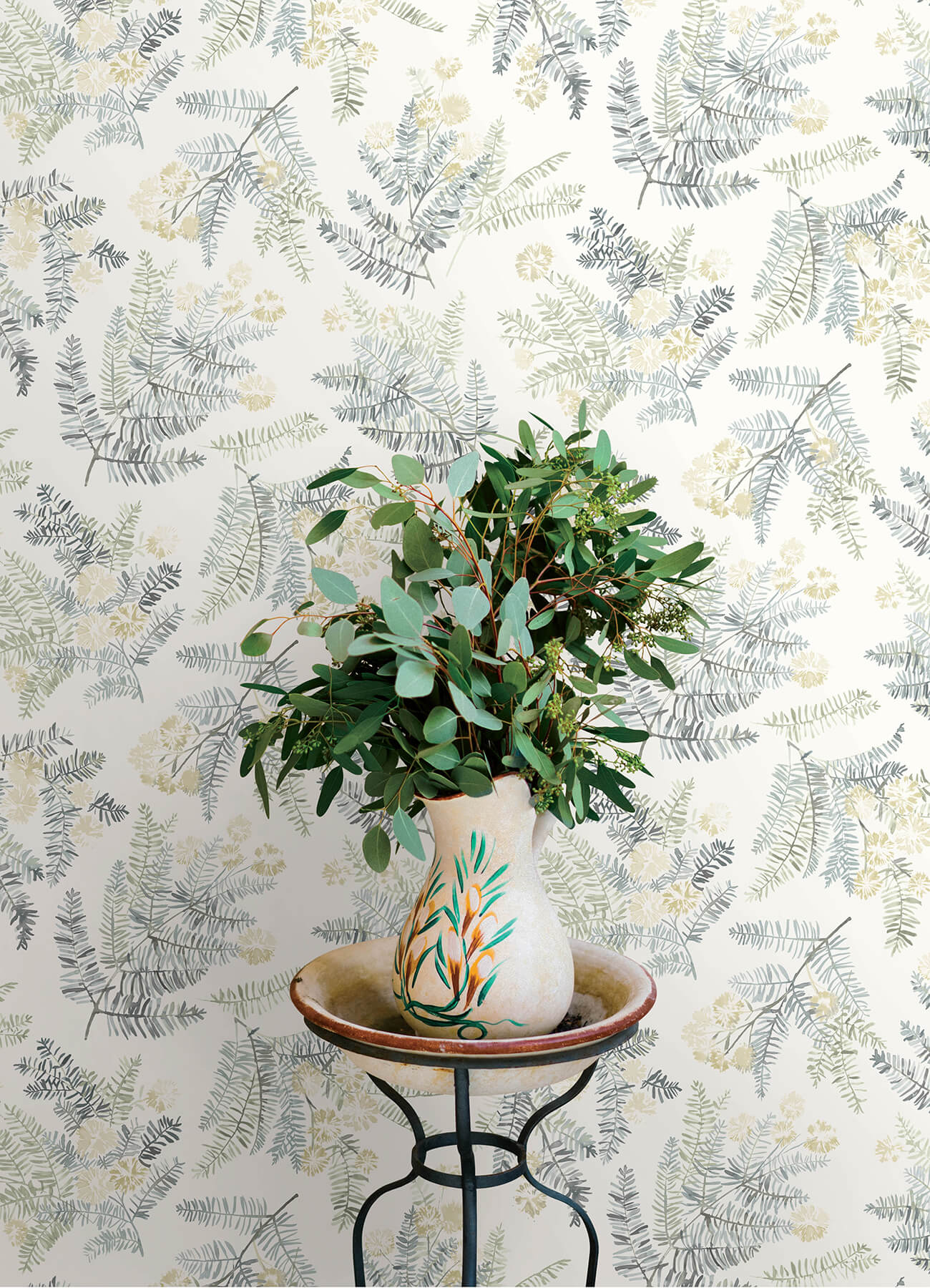 Chesapeake Oak & Moss Frith Wallpaper - Sea Green